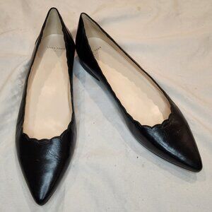 Cole Haan Black Scalloped Flats